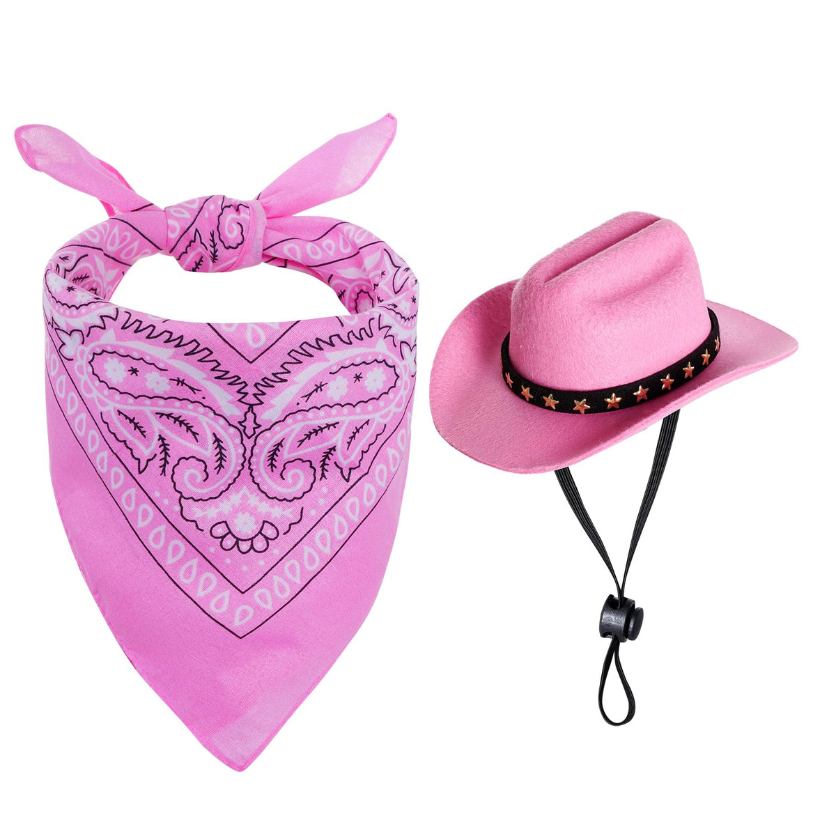 choyaxo Pet Cowboy Costume Halloween Costumes for Dogs Cat Cowboy Hat with Bandana Scarf (Small)