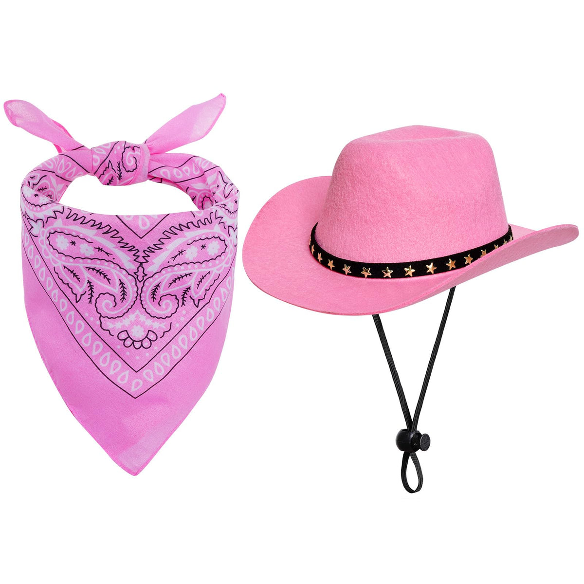 choyaxo Pet Cowboy Costume Halloween Costumes for Dogs Cat Cowboy Hat with Bandana Scarf (Small)