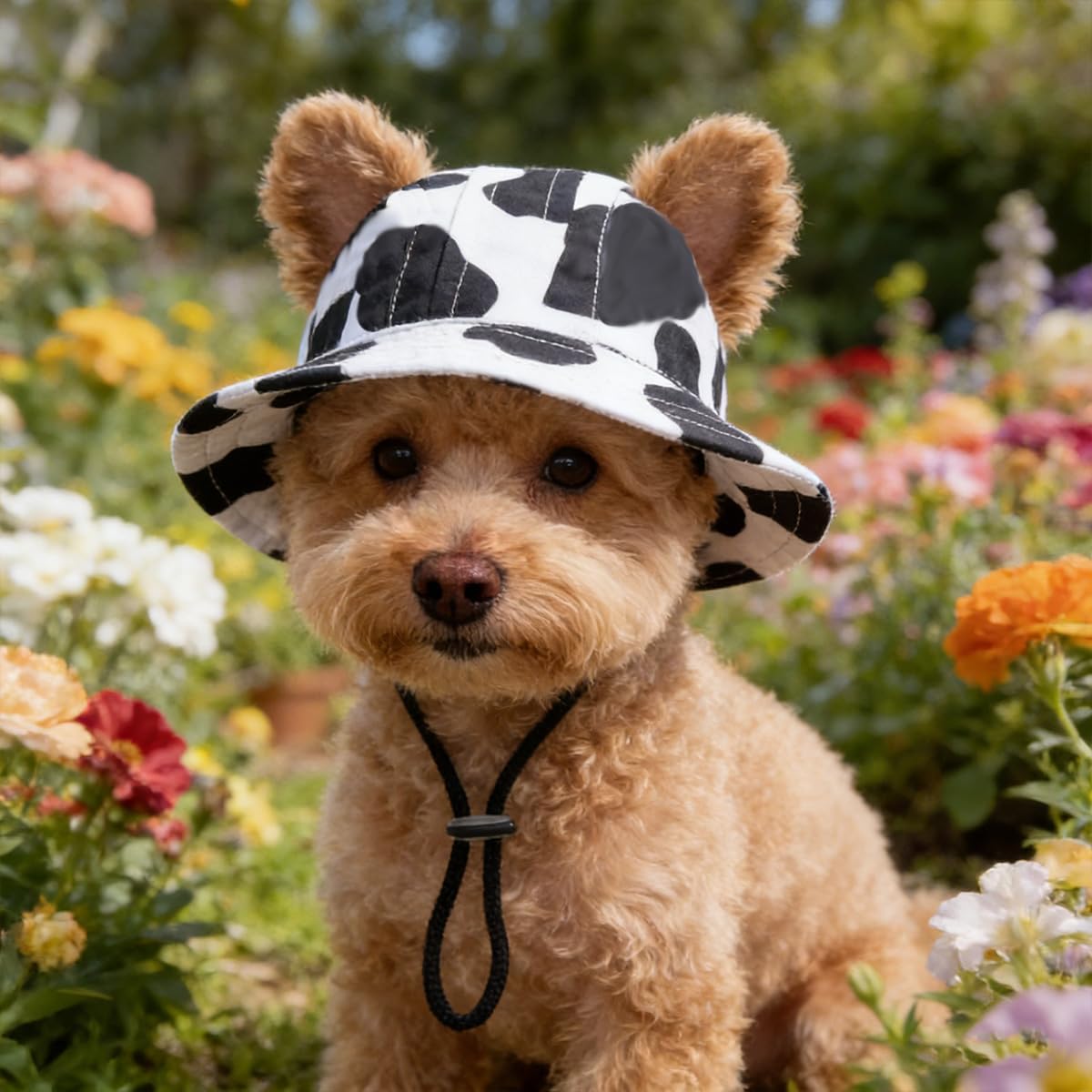 4 Pcs Pet Sun Hats with Ear Holes Dog Adjustable Sun Hat in Summer