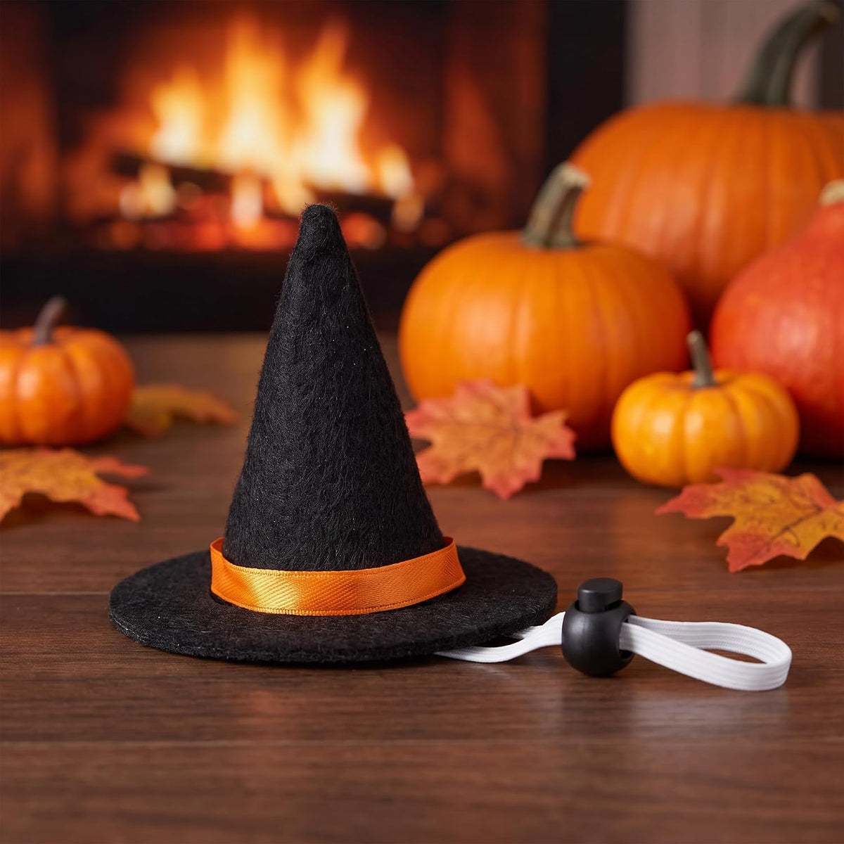 Witch Cat Dog Halloween Costumes Hat, Soft Pet Clothes Hats for Cats,2PCS