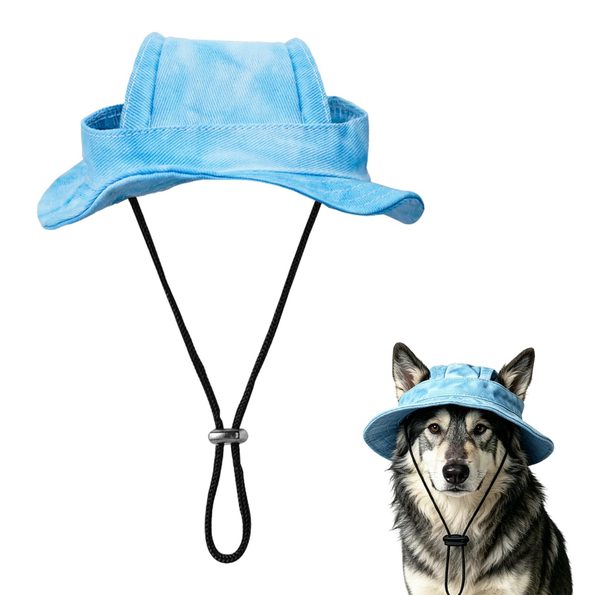 Dog Sun Hat, Hat for Dogs with Ear Holes, Pet Apparel Accessories, Breathable Drawstring for Summer Sun Protection, Outdoor Walking and Beach Activities, Small and Medium Dogs(Pink Small)