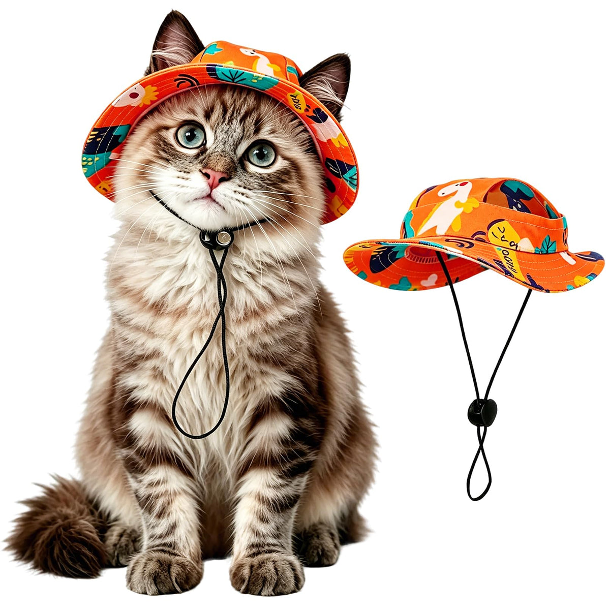 Cat Hats for Cats Only, Cat Sun Hat Sphynx Hat with Ear Hole Kitten Headwear Sun Sombrero Caps Summer Cat Cowboy Hats, Pet Chihuahua Sunscreen Baseball Outdoor Cap,Dinosaur