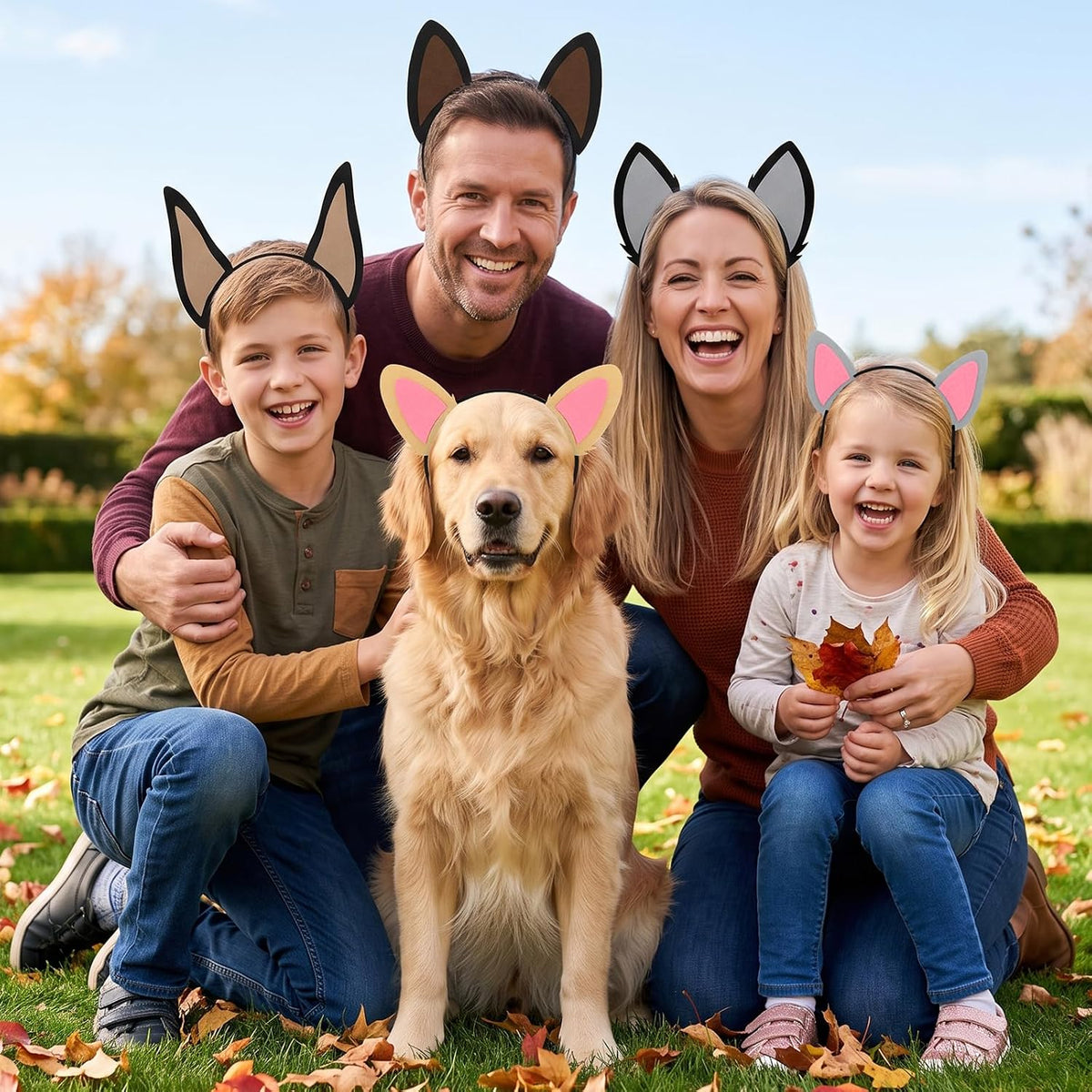 CiyvoLyeen 15Pcs Puppy Dogs Ear Headbands for Kids Adult Birthday Party