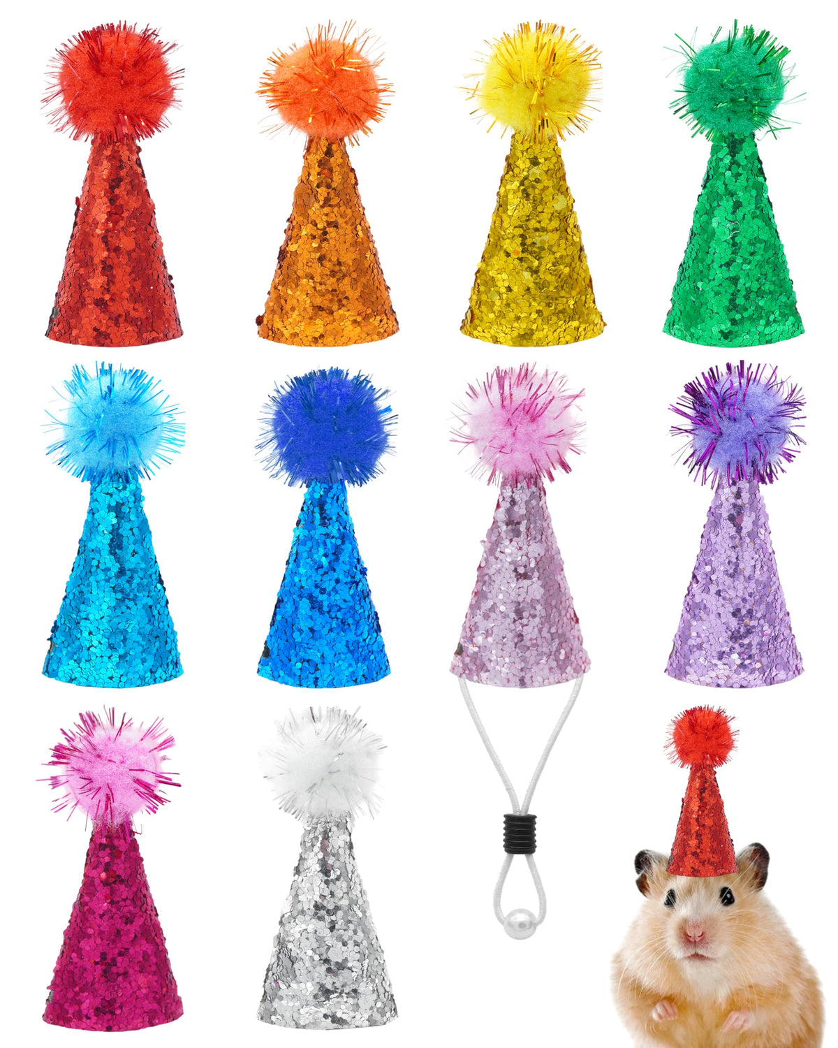 PET SHOW 10 Pack Mini Small Dog Party Hats