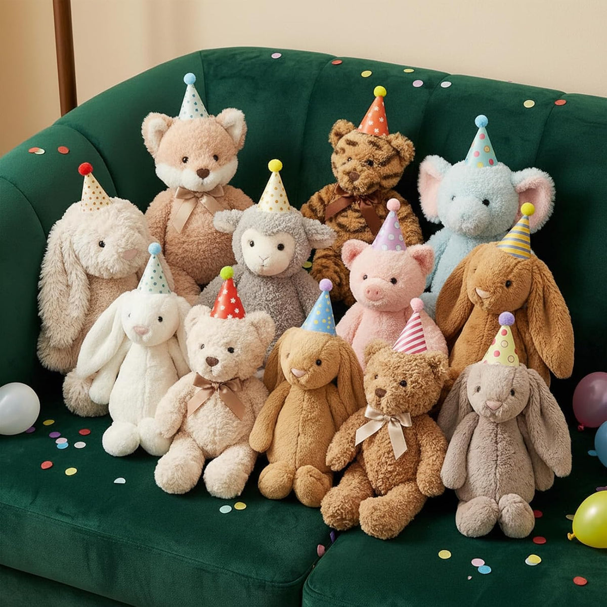 Tucnoeu 10pcs Colorful Mini Party Hats, Cute Party Hats for Stuffed Animals