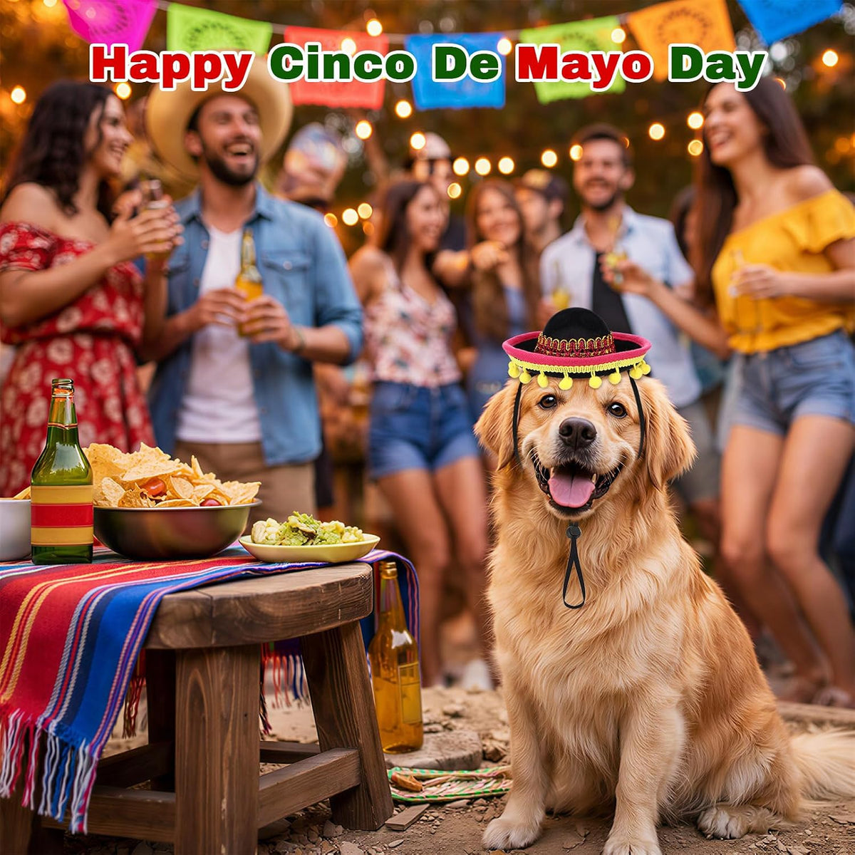 Shinylin Dog Sombrero Hats. Mini Mexican Pet Costume