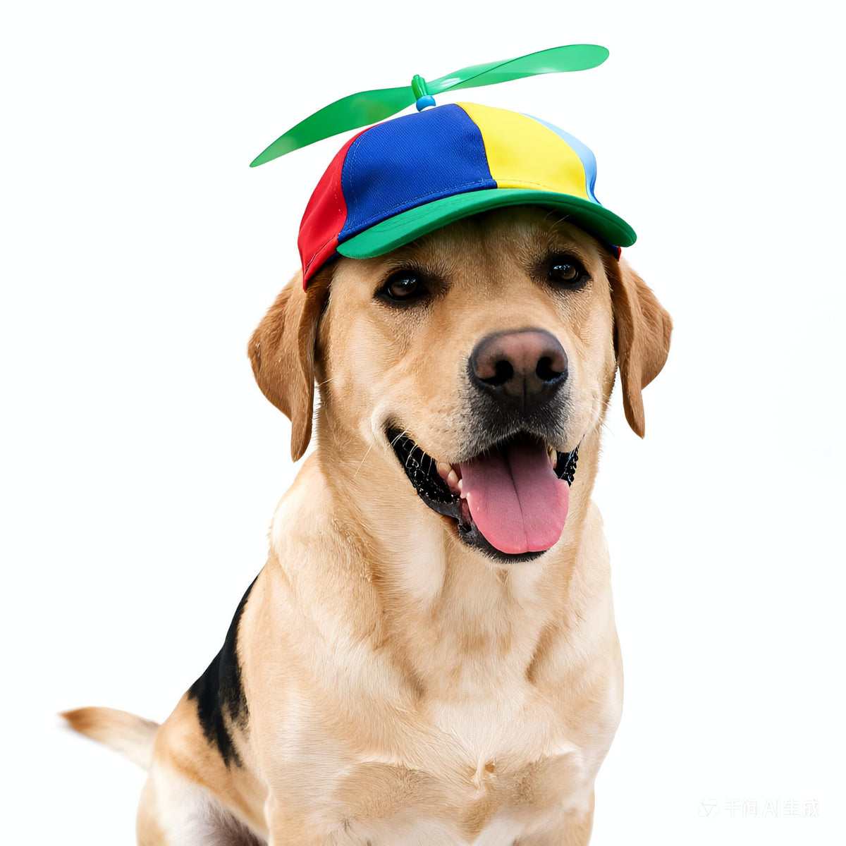 Propeller Pet Hats, Funny Helicopter Adjustment Green Hats for Dog XS