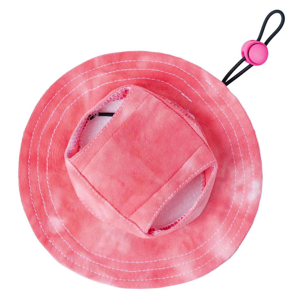 Pet hat with Ear Holes Sunscreen Baseball Cap Suitable for Small and Medium-Sized Dogs Outdoor Climbing hat in Summer Pet Products (Pink, Medium)