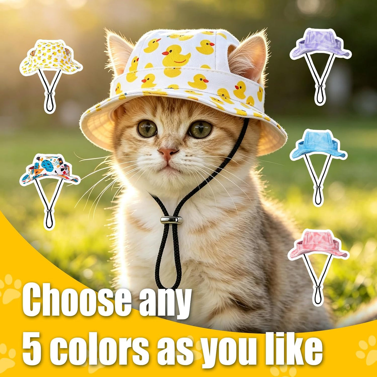 Dog Sun Hat, Hat for Dogs with Ear Holes, Pet Apparel Accessories, Breathable Drawstring for Summer Sun Protection, Outdoor Walking and Beach Activities, Small and Medium Dogs(Pink Small)