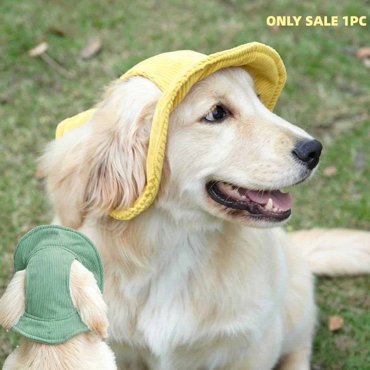 Cute Corduroy Pet Hat with Ear Holes, Outdoor Sun Protection Pet Hat, Pet Supplies for Small Medium Large Dogs & Cats