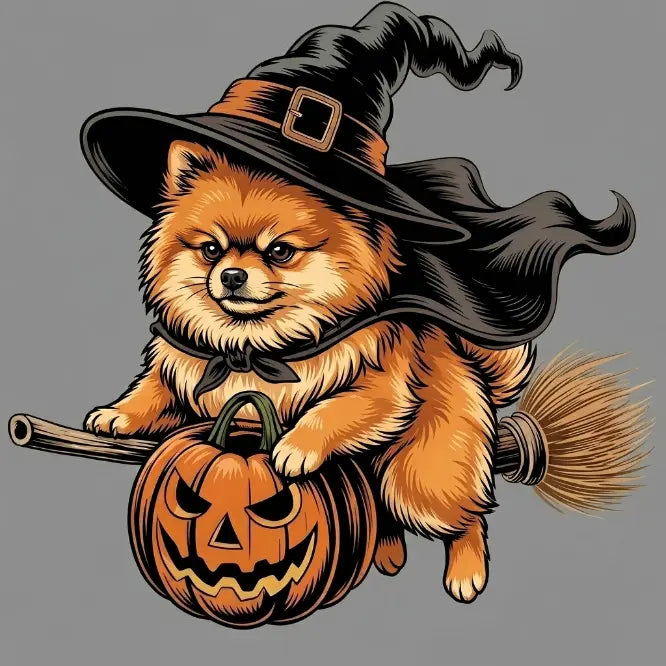 Custom Dog Comfort Colors 50+ |Funny Halloween Themed Shirt for Dog Lovers |Breed Specific Witch Costume Dog Print Tee Cute Halloween Style | Halloween Gift for Dog Lovers