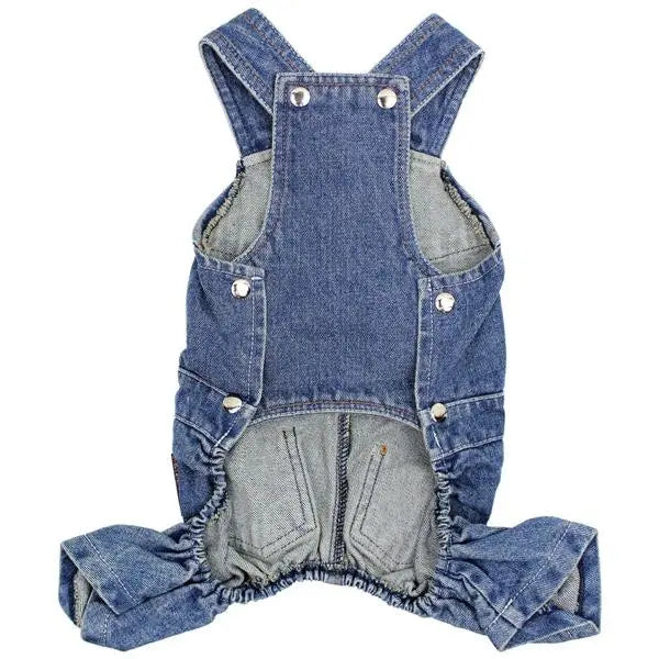 Parisian Pet 'Denim Overalls' – Durable and Trendy Pet Overalls for Dogs & Cats-Blue Costume Clothes