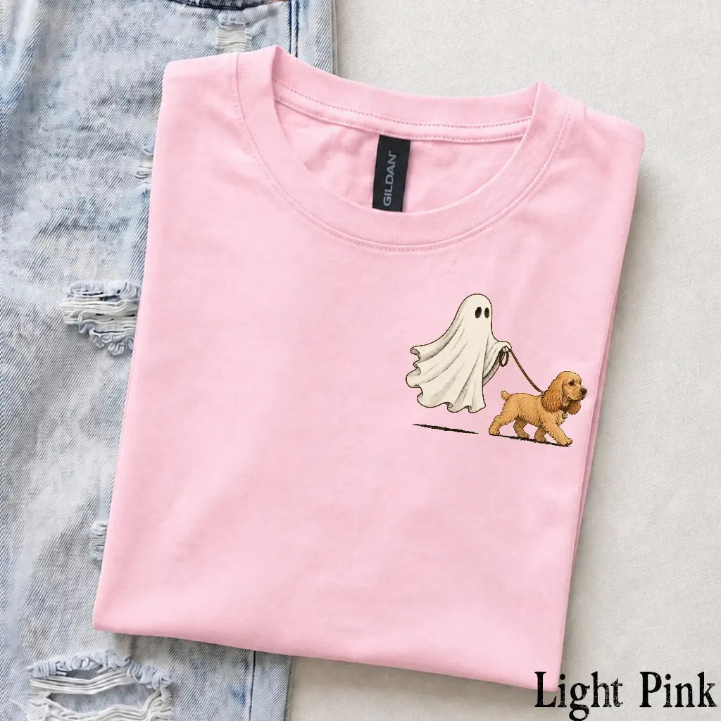Personalized Dog Breed Halloween Shirt Cute Ghost Walking Dog Tee for Dog Mom Dog Dad Spooky Season Pet Lover Gift T-Shirt -  DPCLICK