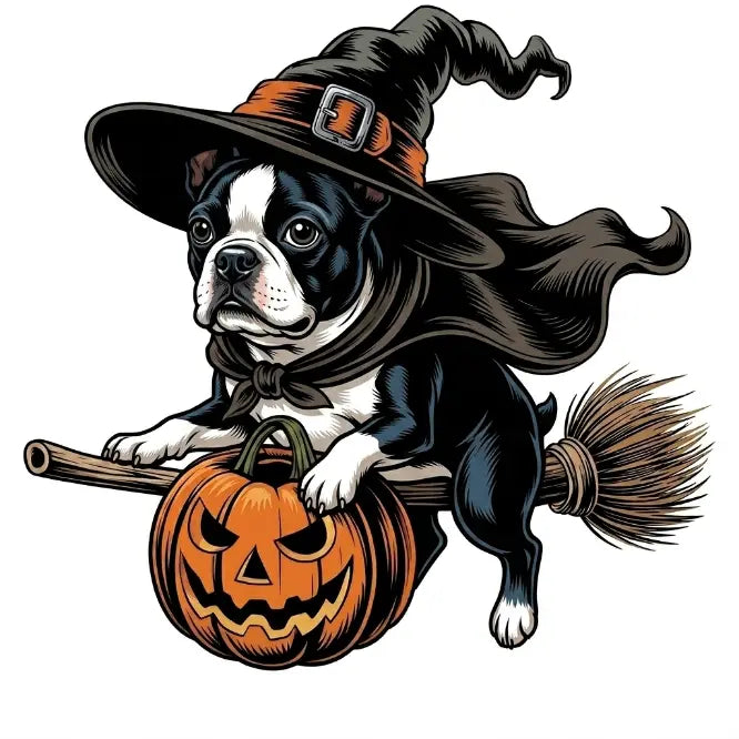 Custom Dog Comfort Colors 50+ |Funny Halloween Themed Shirt for Dog Lovers |Breed Specific Witch Costume Dog Print Tee Cute Halloween Style | Halloween Gift for Dog Lovers