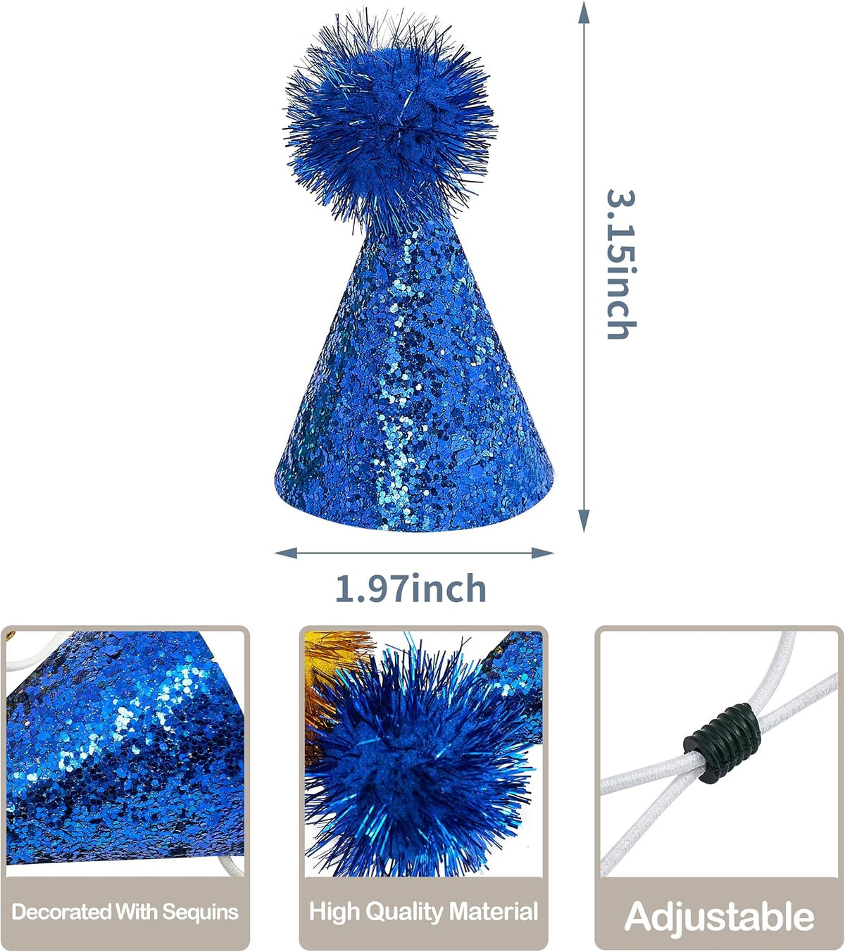 PET SHOW 10 Pack Mini Small Dog Party Hats