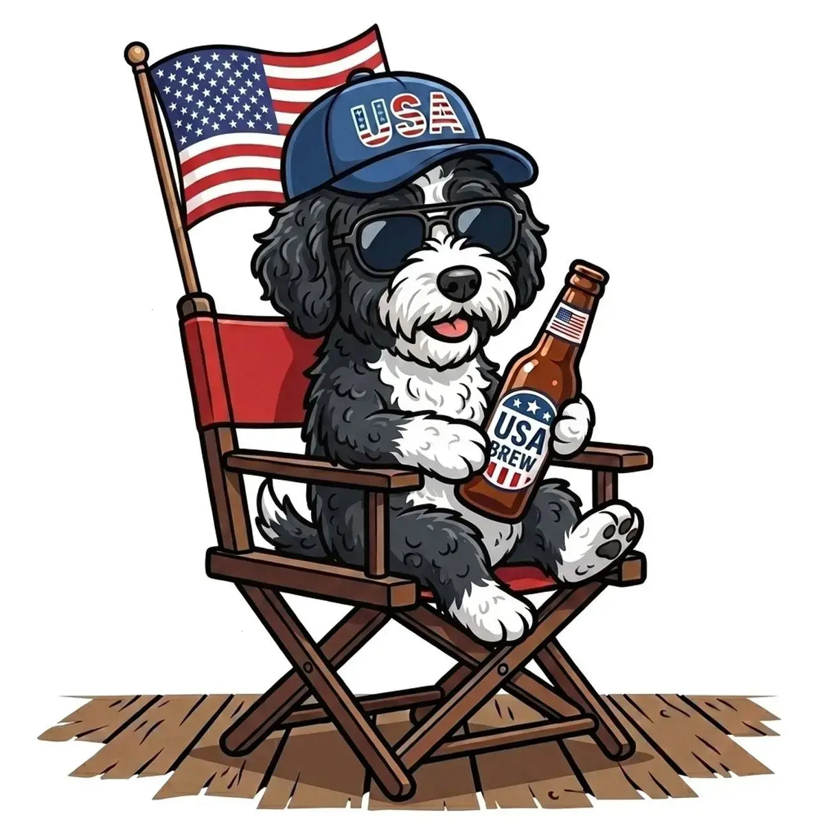 [BLUE JEAN] Comfort Colors Blue Jean Custom 50 Dog 4th of July Ivory Shirt, USA Dog Drinking Beer Tee, Patriotic Puppy Independence Day Shirt, Funny Dog