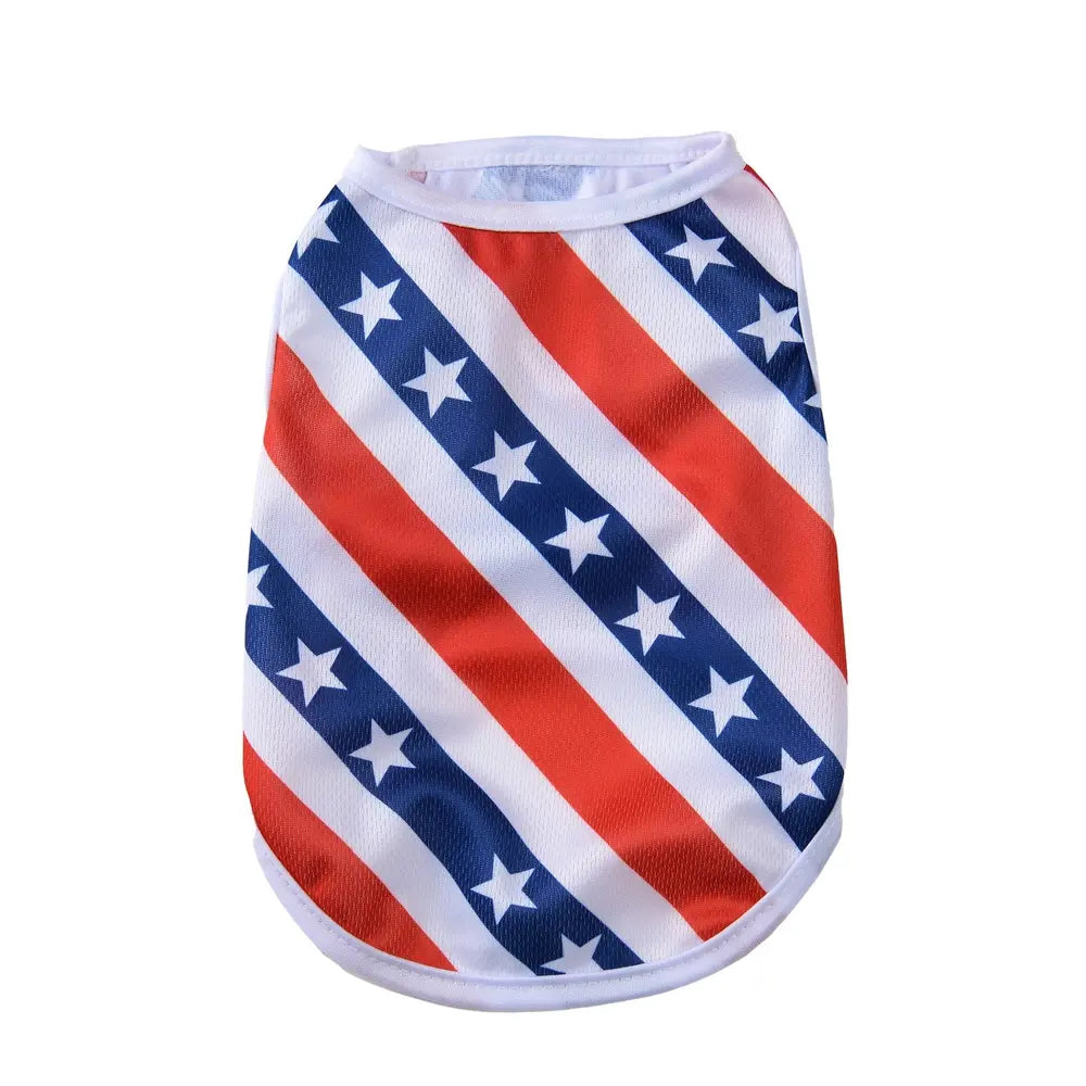 American Flag Dog Vest, Breathable Mesh Soft Lightweight, Small Dogs Patriotic Summer Clothes, Pet Clothing for Spring and Summer, Puppy Clothes