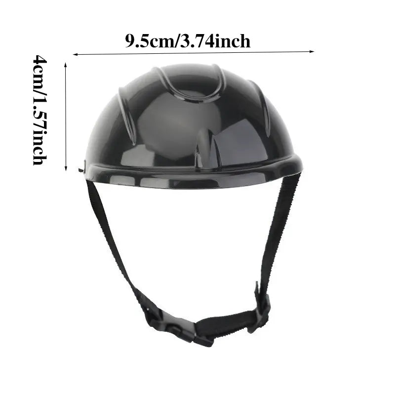 Pet Safety Outdoor Helmet for Cats & Dogs, Motorcycle Style Headgear for French Bulldogs Teddy Small Medium Breeds, Photo Props Costume Accessory
