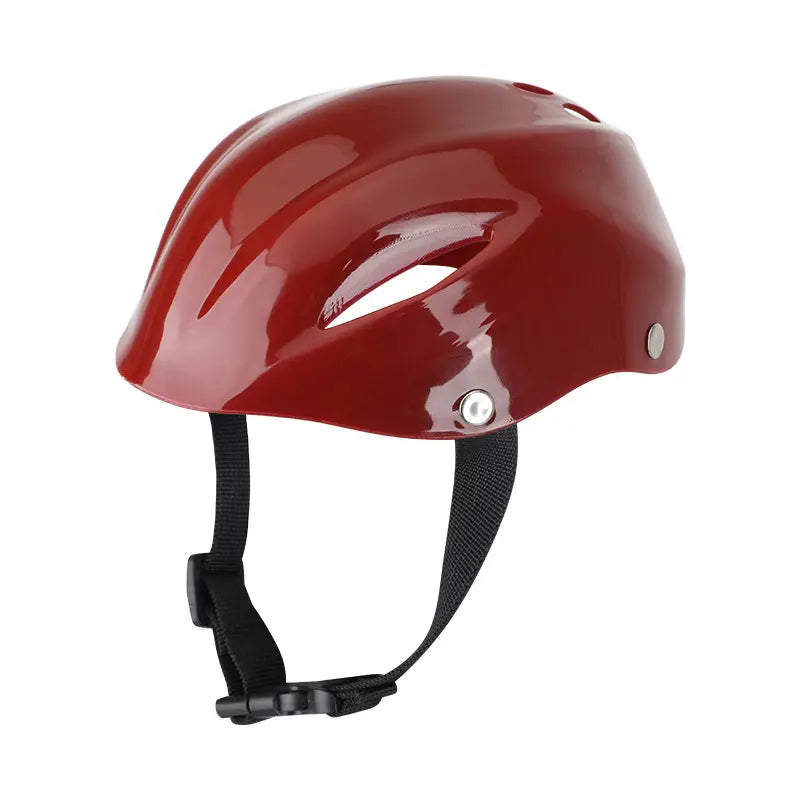 Pet Helmet for Border Collie and Corgi, Adjustable Safety Hat for Outdoor Riding, Motorcycle Cap with Visible Ears, Cat Headwear