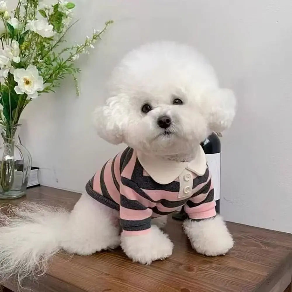 Trendy Cute Pet Polo Shirt, Dog Clothes Puppy Clothes Cat Clothes Yorkie Bichon Pomeranian Teddy Small Medium Dogs, Stylish Animal Apparel