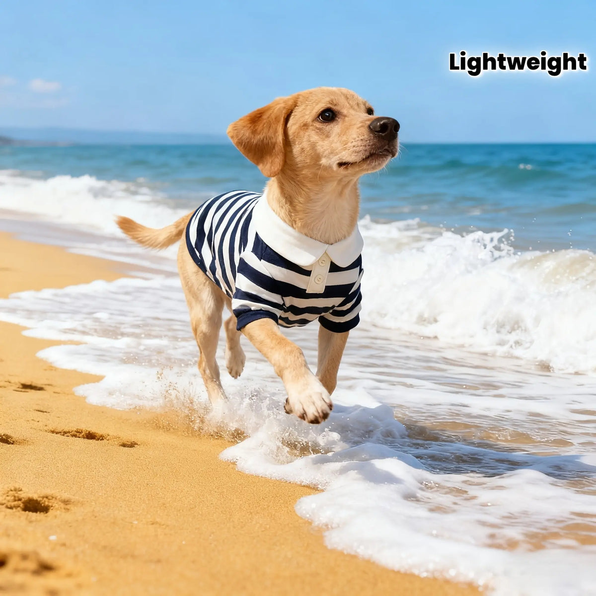 Striped Shirt, Scratch-resistant Dog T-shirt, Lightweight Summer Pet Clothing Suitable for the Beach and Hiking