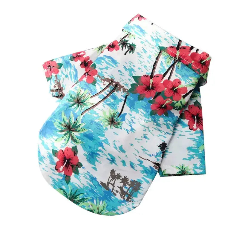 Hawaiian Style Pet Shirt, Costume, 1 Count Washable Breathable Pet Clothes, Summer Clothes for Dogs & Cats, Puppy Clothes, Pet Clothing Supplies, Husky Clothes