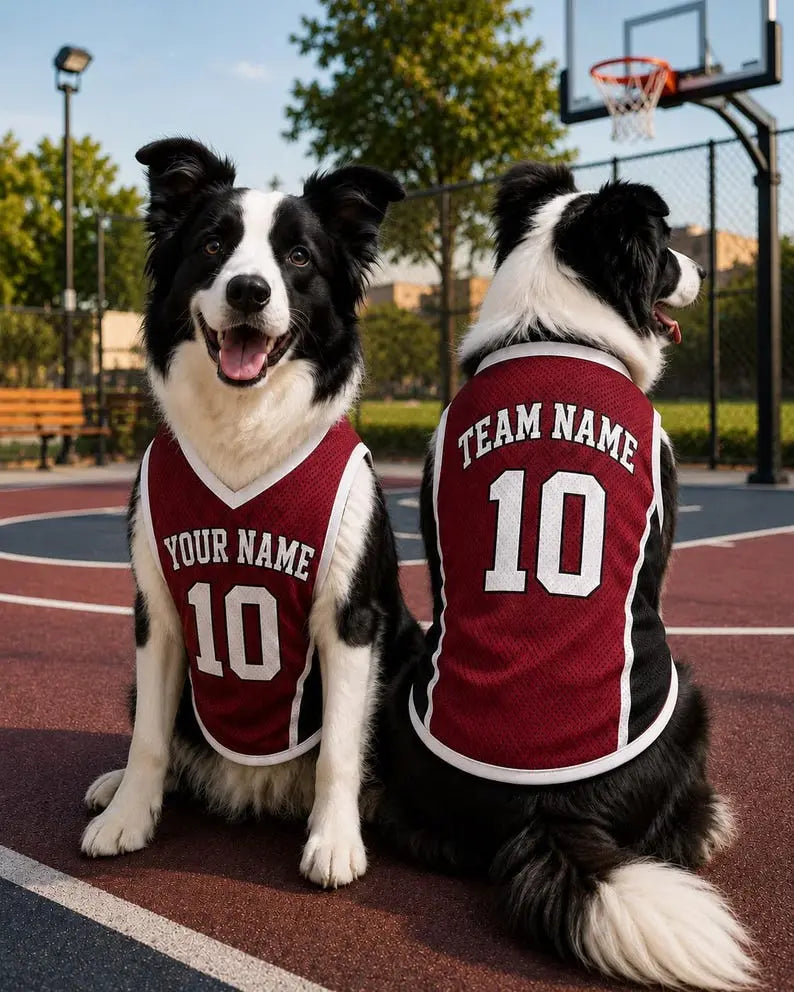Custom Pet Basketball Jersey, Personalized Dog Cat Shirt, Name and Number Sports Outfit for Dog