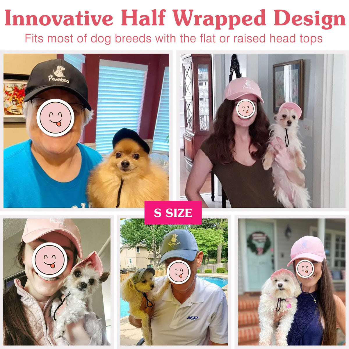 Matching Owner & Dog Baseball Cap Set  Adjustable Cotton Pet Visor with Ear Holes | UV Sun Protection Dog Mom & Dad Gift | Breathable & Machine Washable Outdoor Fashion (2PC Set)