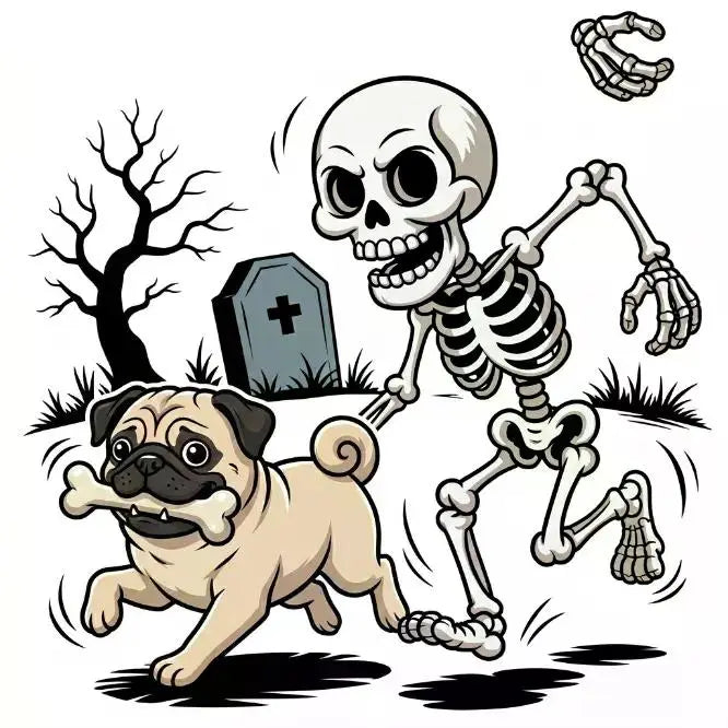 Comfort Colors Violet Custom Halloween Skeleton Dog T-Shirt, 50+ Dog Breeds Available, Funny Spooky Season Pet Lover Tee