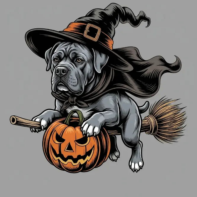 Custom Dog Comfort Colors 50+ |Funny Halloween Themed Shirt for Dog Lovers |Breed Specific Witch Costume Dog Print Tee Cute Halloween Style | Halloween Gift for Dog Lovers