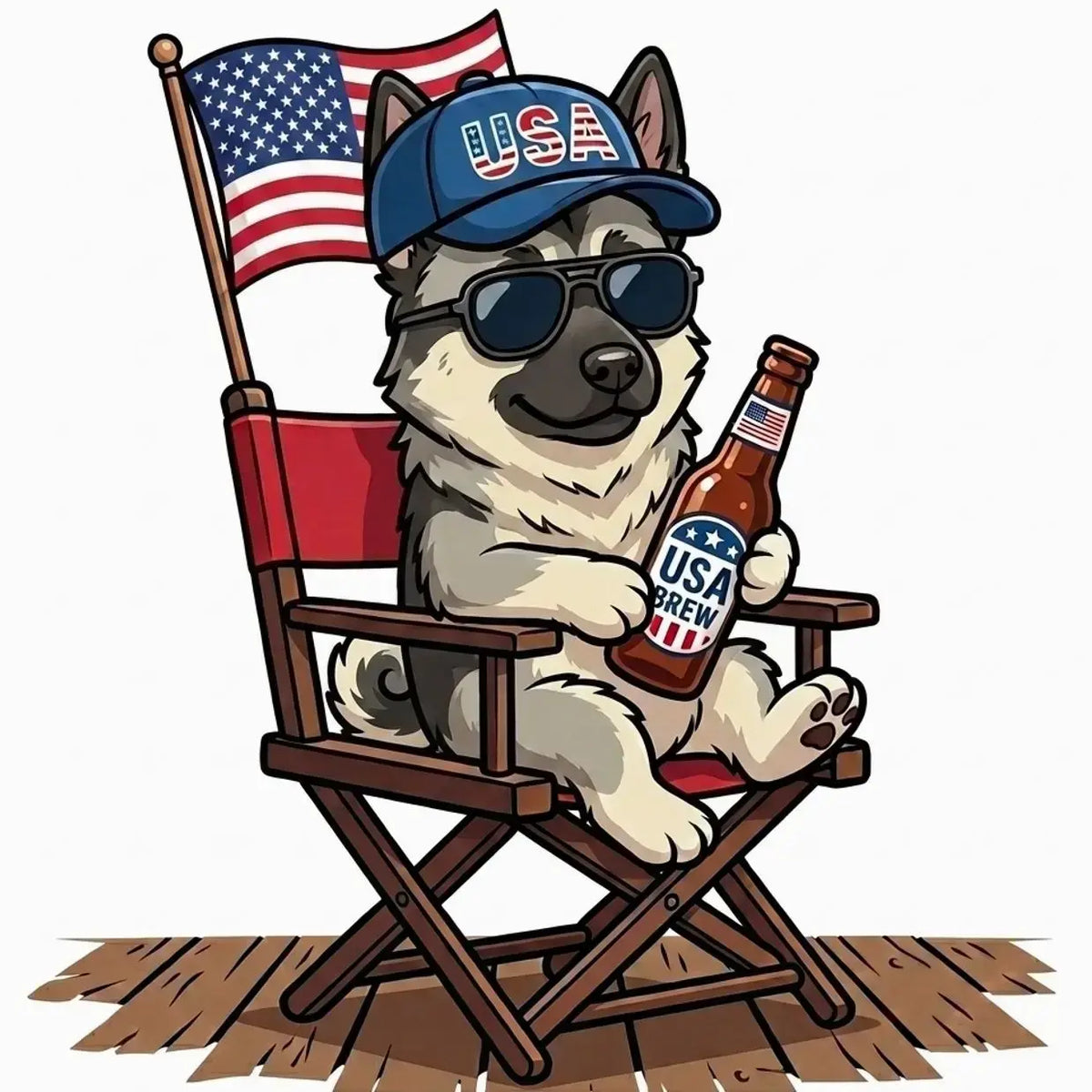 [BLUE JEAN] Comfort Colors Blue Jean Custom 50 Dog 4th of July Ivory Shirt, USA Dog Drinking Beer Tee, Patriotic Puppy Independence Day Shirt, Funny Dog