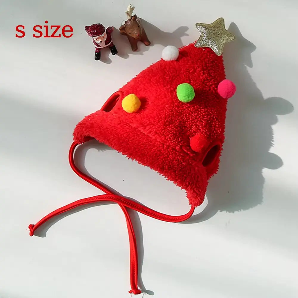 Christmas Dog Hat Washable Pet Cap Bandana Scarf Bibs Santa Elk Cute Cosplay Costume for Small Medium Doggy Cats Headgear Does not apply
