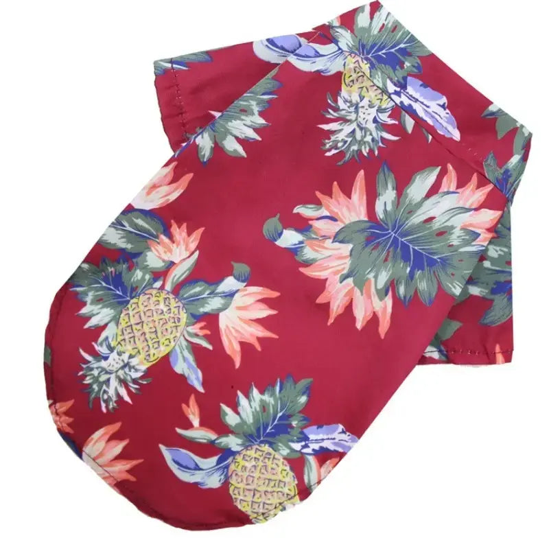 Hawaiian Style Pet Shirt, Costume, 1 Count Washable Breathable Pet Clothes, Summer Clothes for Dogs & Cats, Puppy Clothes, Pet Clothing Supplies, Husky Clothes