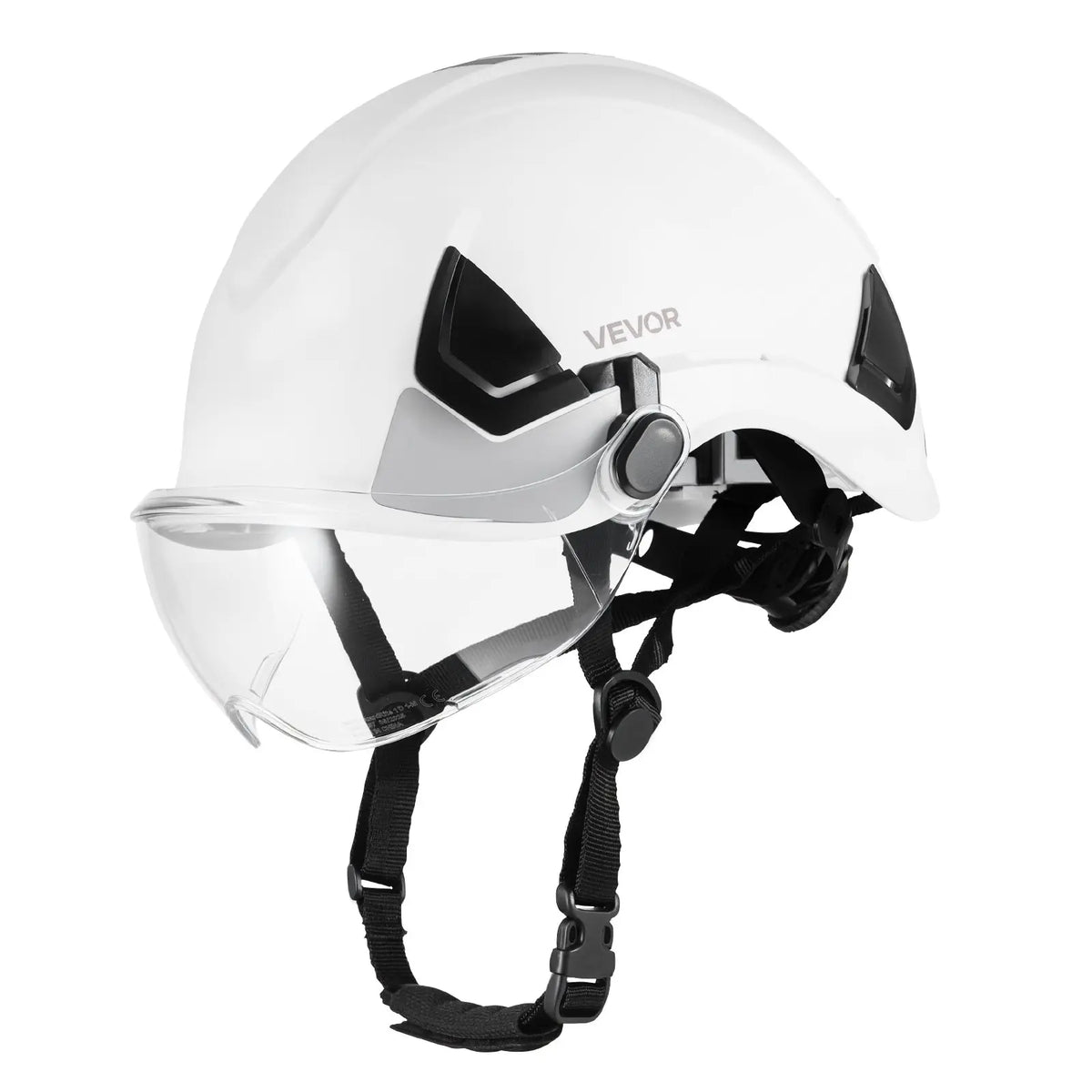 VEVOR Dog Pet Safety Helmet, ANSI/ISEA Z89.1 Approved ABS Industrial Hard Hat with Full Brim, Visor, 6-Point Ratchet Suspension, Chin Strap, Reflective Strips, Adjustable Vents, Quick-Dry Pad, 1.32 lbs, 20.87-25.2 in Fit for Construction, Forestry,sohochi