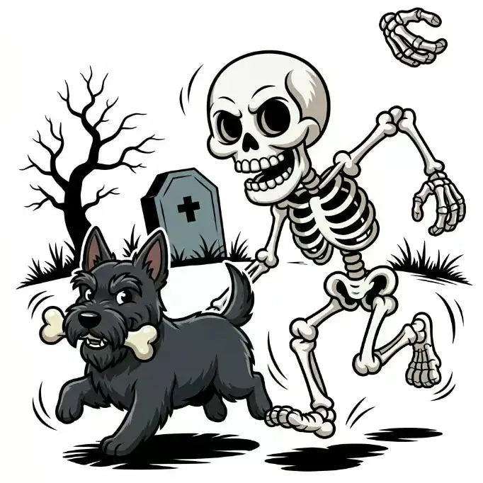 Comfort Colors Violet Custom Halloween Skeleton Dog T-Shirt, 50+ Dog Breeds Available, Funny Spooky Season Pet Lover Tee