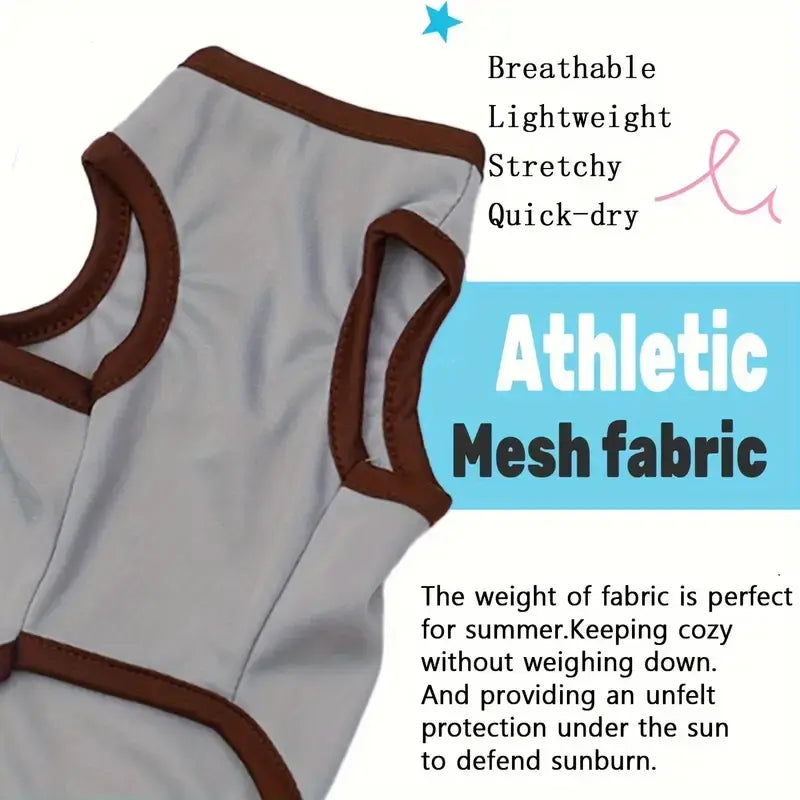 6pcs Pet Vest Set, Sleeveless Breathable Lightweight Spring Summer Apparel for Small-Medium Dogs & Cats, Pet Clothes