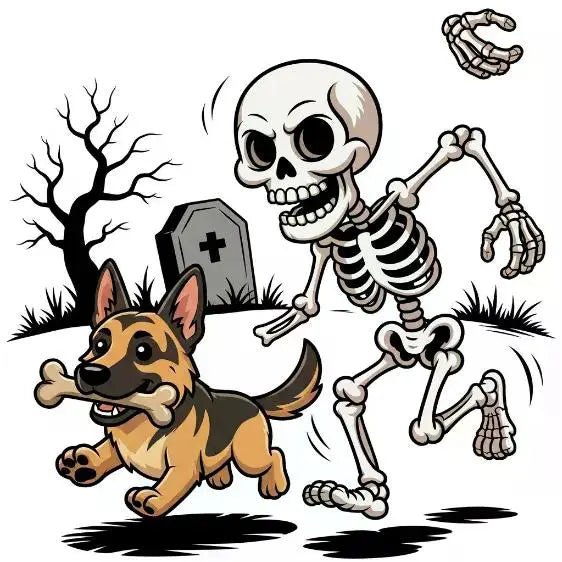 Comfort Colors Violet Custom Halloween Skeleton Dog T-Shirt, 50+ Dog Breeds Available, Funny Spooky Season Pet Lover Tee