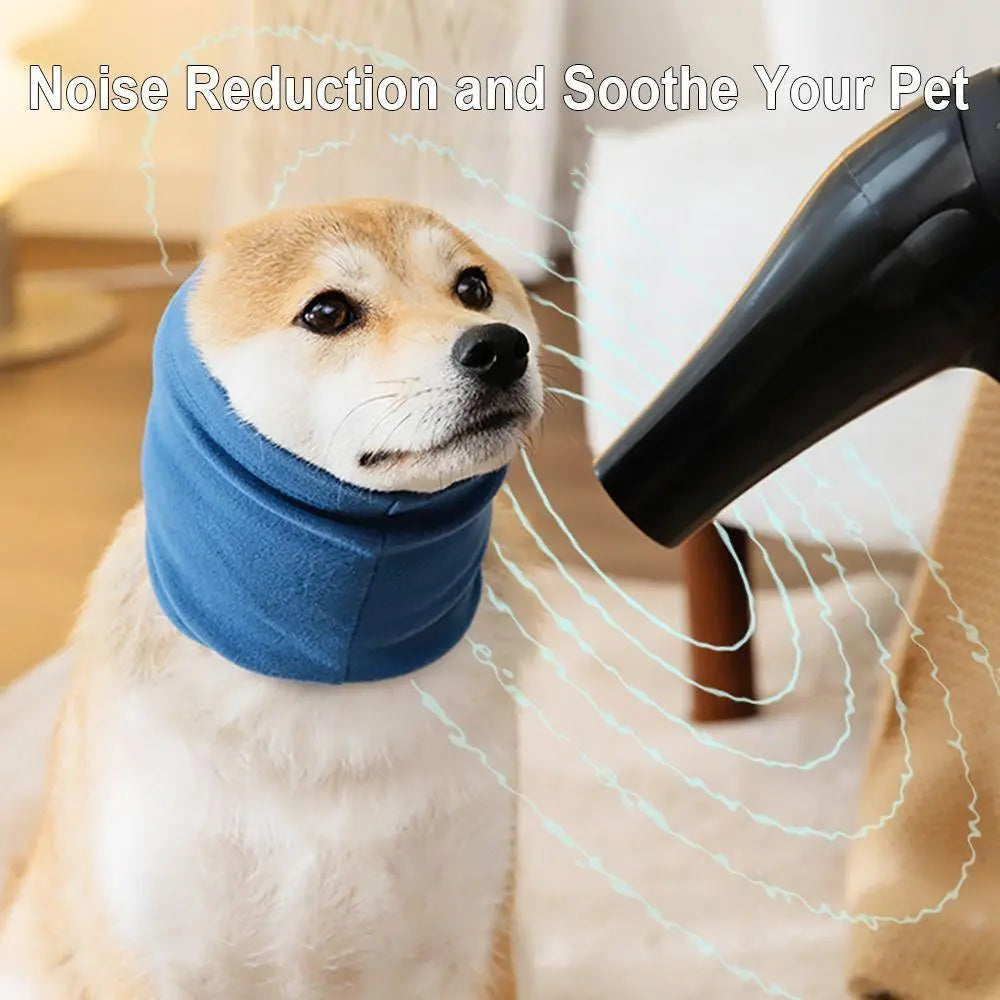 Cute Noise Reduction Dog Headset, 1 Count Soft Warm Noise-proof Earmuffs, Pet Ear Cover Cloth Hat with Neck Scarf, Clothing, Protective Gear, Pet Supplies for Puppy Dogs & Cats