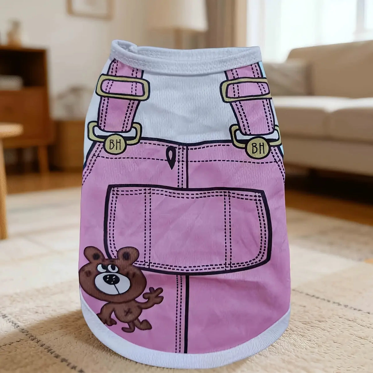 Small Dog Breathable Lightweight Short-Sleeved Vest Shirt - Casual Daily Wear Pet Clothing for Teddy Bear Supplies, Size S