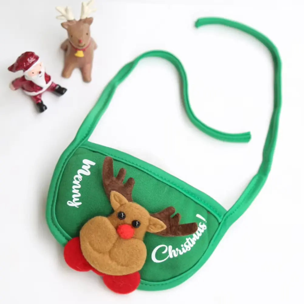 Christmas Dog Hat Washable Pet Cap Bandana Scarf Bibs Santa Elk Cute Cosplay Costume for Small Medium Doggy Cats Headgear Does not apply