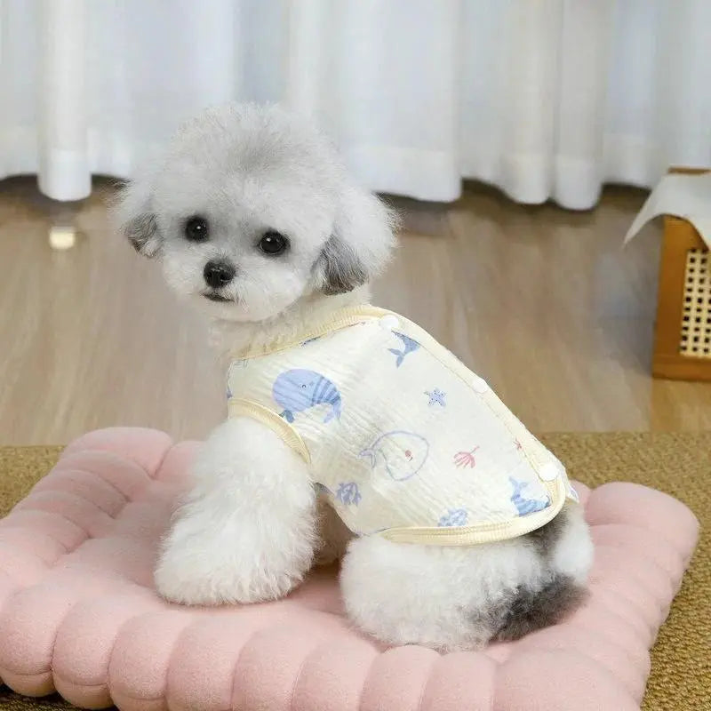 Summer Pet Vest Dog Clothes T-shirt Clothing Dogs Pets Vests Chihuahua Breathable Girl Pug Puppy Vest York Teddy