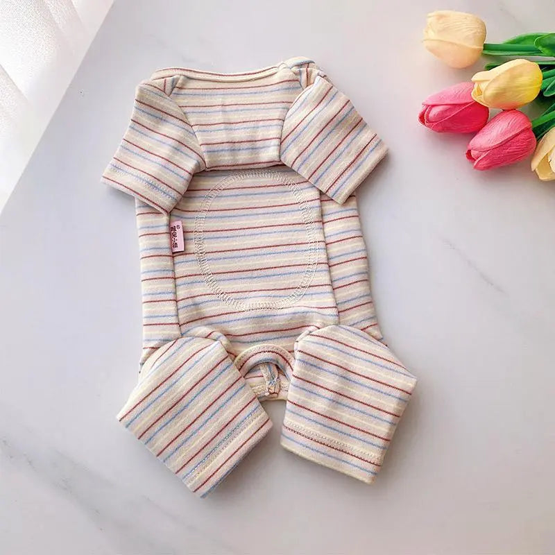 Sohochic Cold Weather Dog 1-Piece Pajamas - 4-Legged Tummy-Covering Cozy Full Body Bodysuit for Small Dogs, Ideal for Teddy, Yorkie, Chihuahua Pet Clothing, One-Piece