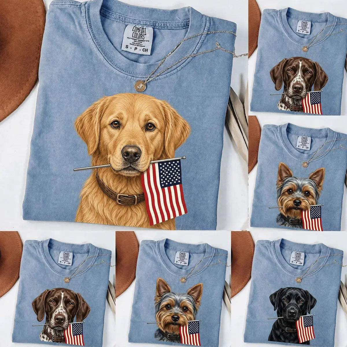 Comfort Colors 50+ Dog Funny 4th Of July Shirt, Patriotic Golden Retriever Shirt, 4th Of July Dog Shirt, American Flag Dog Tee